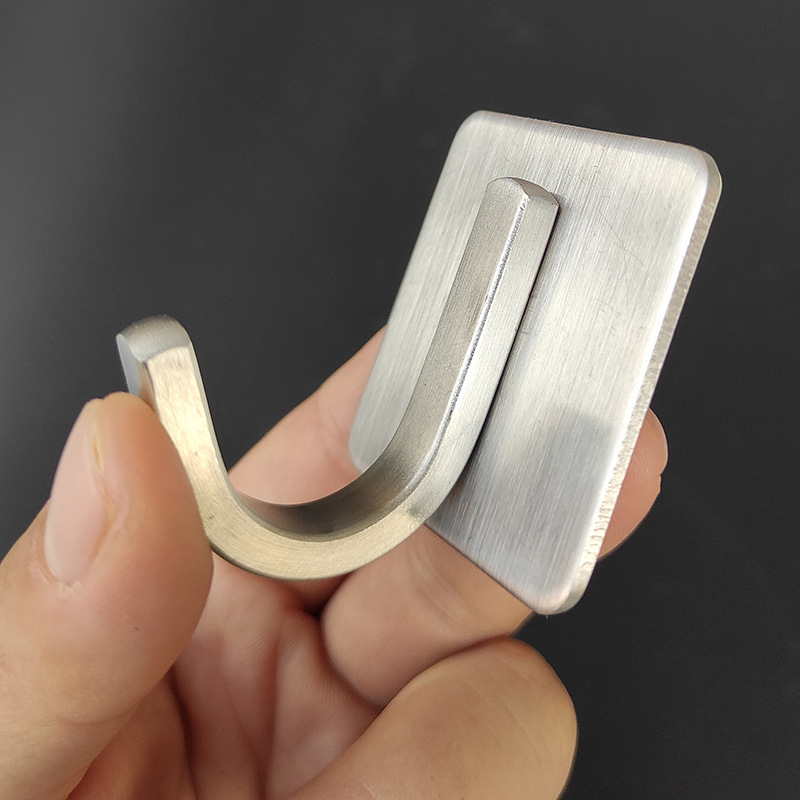 304 Stainless Steel Nail-free Single Hook Punch-free Single Hook Kitchen Hanging Chopping Board Toilet Tile Load-bearing Hook
