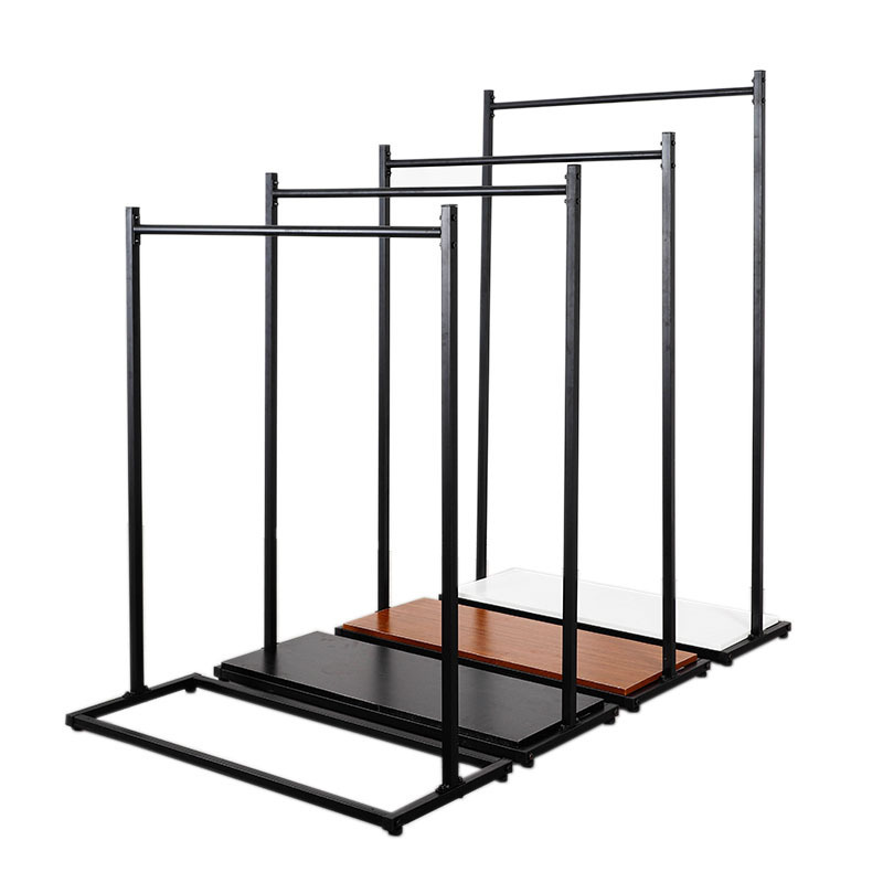 Wrought Iron Black Floor-to-Floor Side Hanging Children's Clothing Store Hanger Wedding Dress Rack Men's and Women's Clothing Store Nakajima Shelf Display Rack