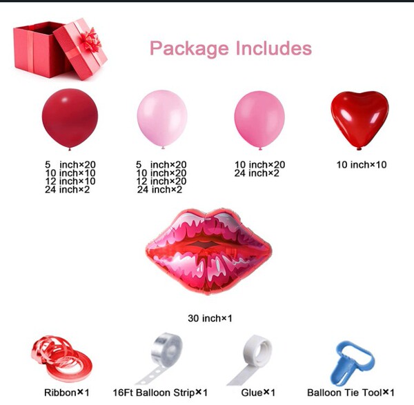 Fuchsia red balloon heart shaped for bride for St. Valentine's Day