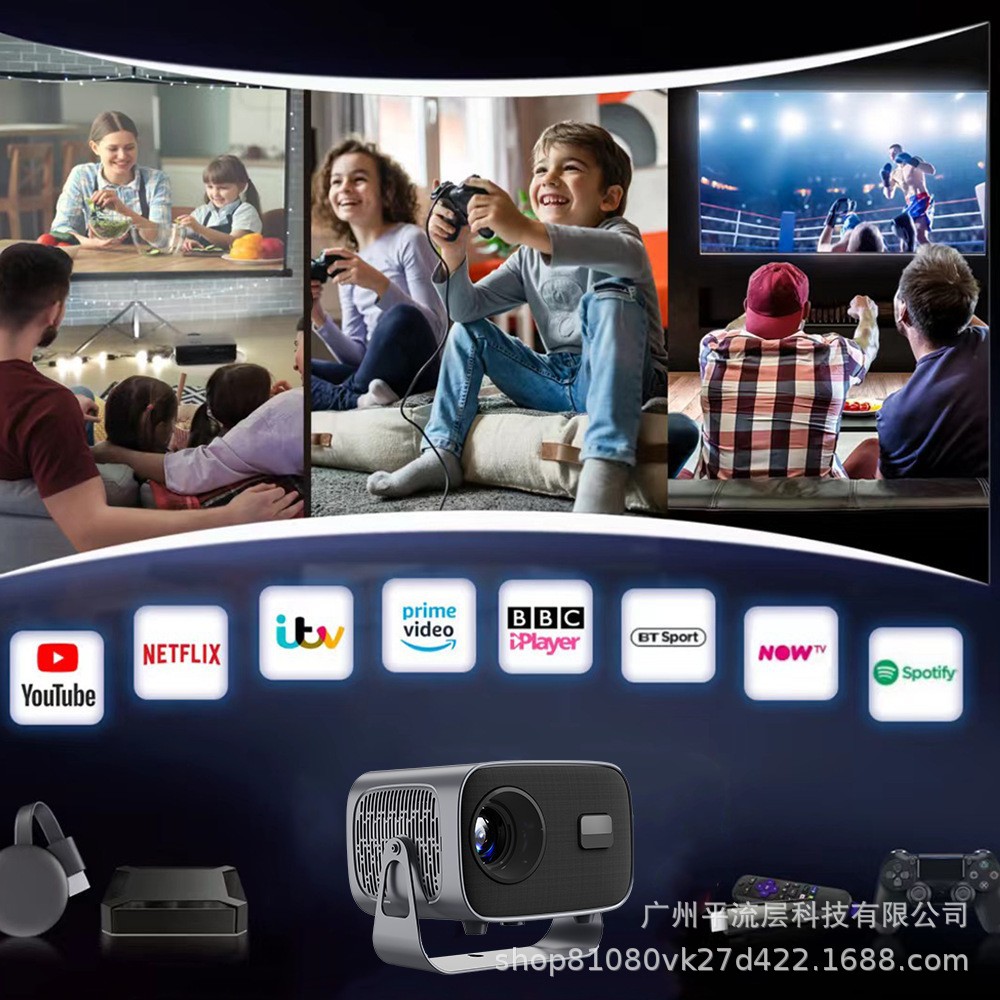 Transfronterizo A10 proyector doméstico HD 4K enfoque eléctrico WiFi Android mini proyector portátil