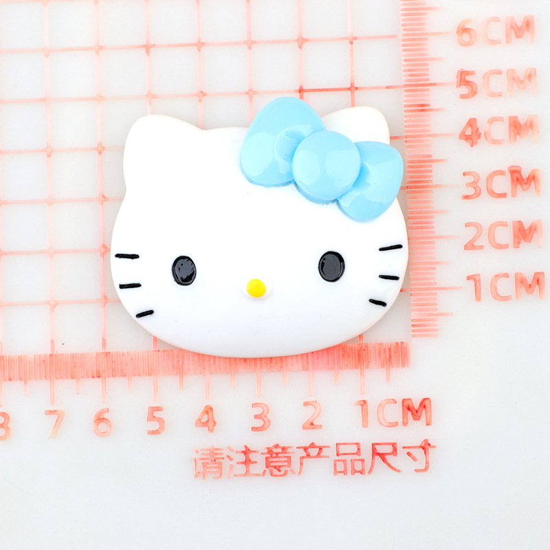 kt 猫の頭ハローキティ樹脂アクセサリー水カップ収納ボックス diy クリーム接着剤携帯電話ケース漫画人形パッチ|undefined