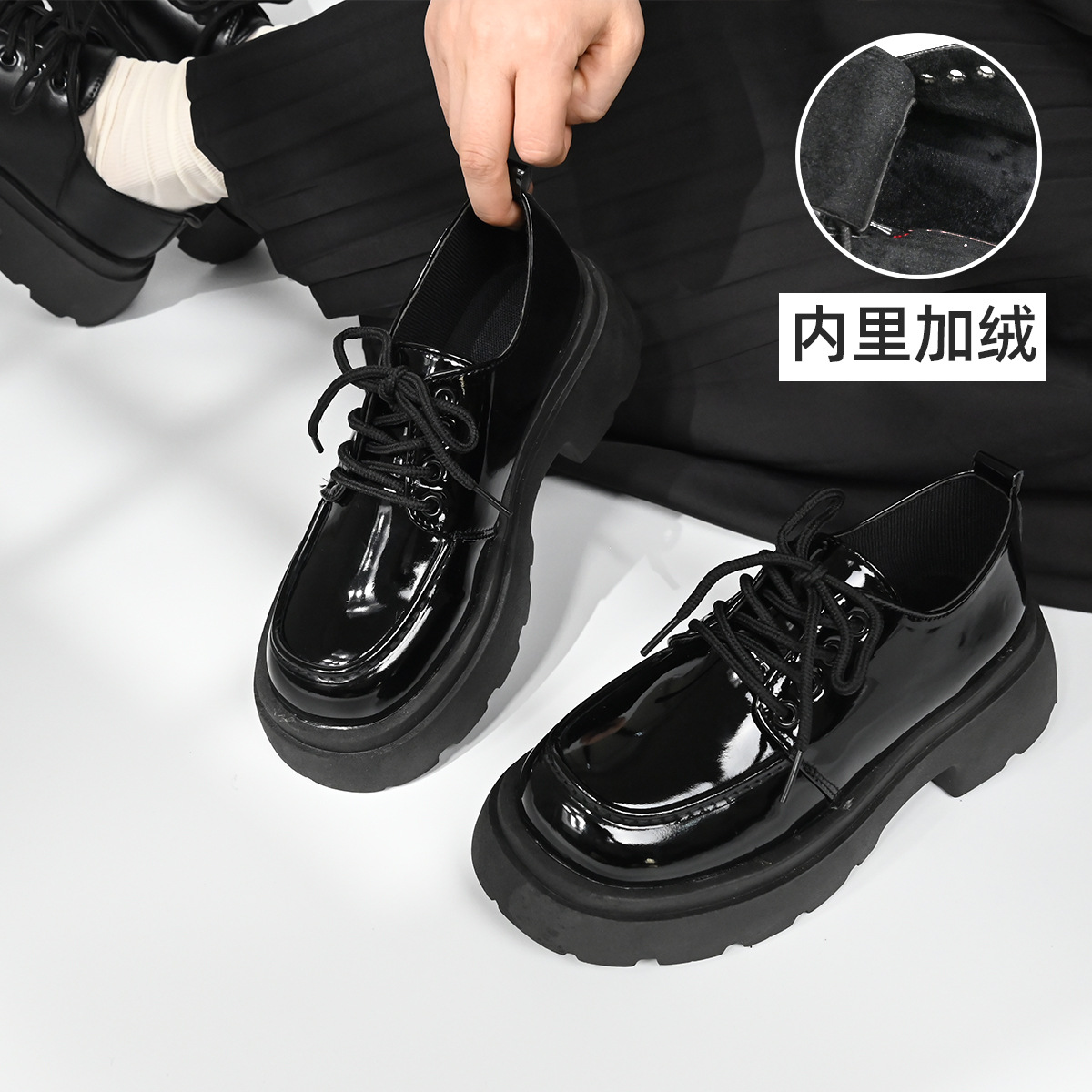 검정 광택 [기모]