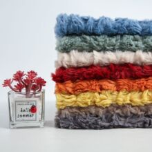 兔毛兔绒仿兔毛刷玫瑰花服装家纺毛绒玩具抱枕箱包植绒布烂花工艺