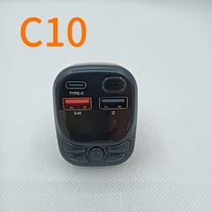 クロスボーダーC10車載bluetooth MP3ハンズフリー通話カード再生FM送信機3A bluetooth車充電源工場