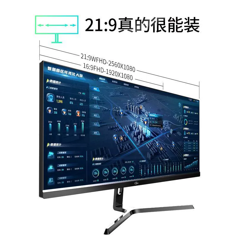 29-дюймовый 21:9 ультраширокий «рыбий» экран почти 2K, IPS 120Hz, широкий угол обзора, игровой монитор HD