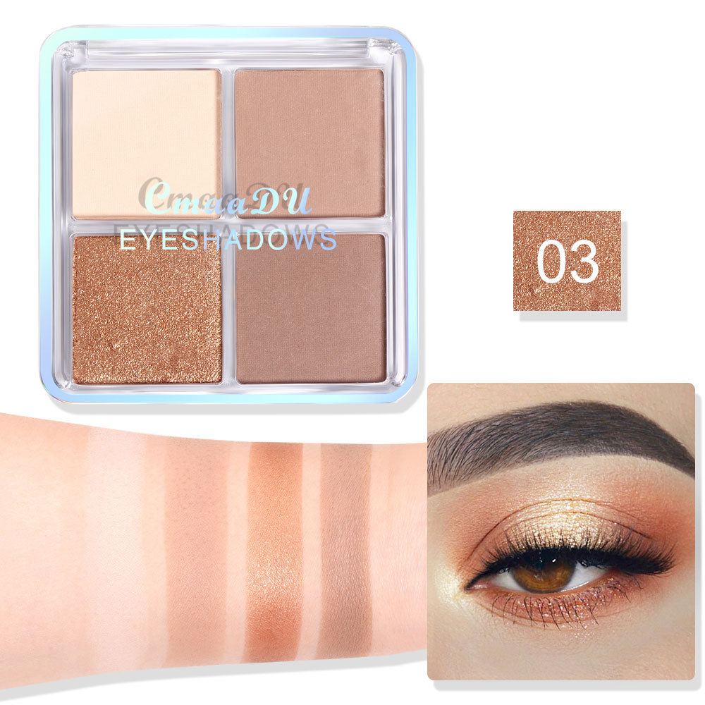 Check it out! Link Disclaimer - Exclusive for foreign trade :CmaaDU 4-color Eyeshadow matte Pearlescent Eyeshadow palette undefined