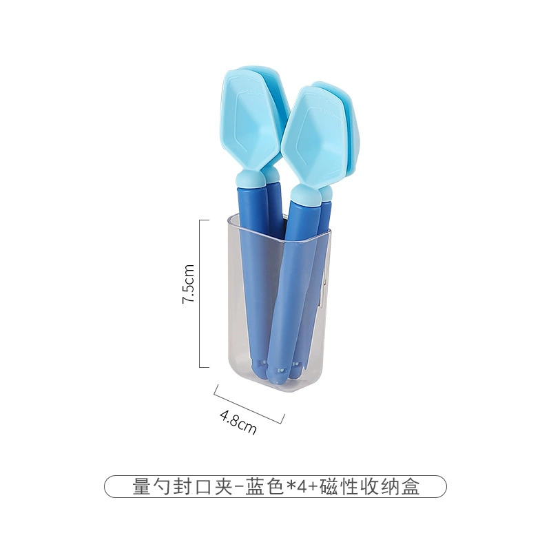 Measuring spoon for home use scaled, plastic fridge magnet, 2 in 1
