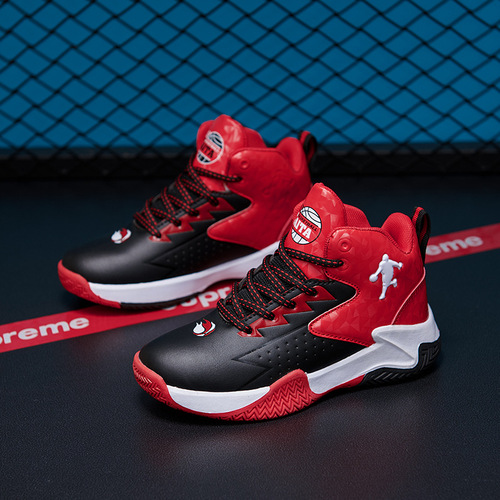 2036 children's basketball shoes autumn and winter high-top leather primary and secondary school boys' sports shoes youth sports training shoes