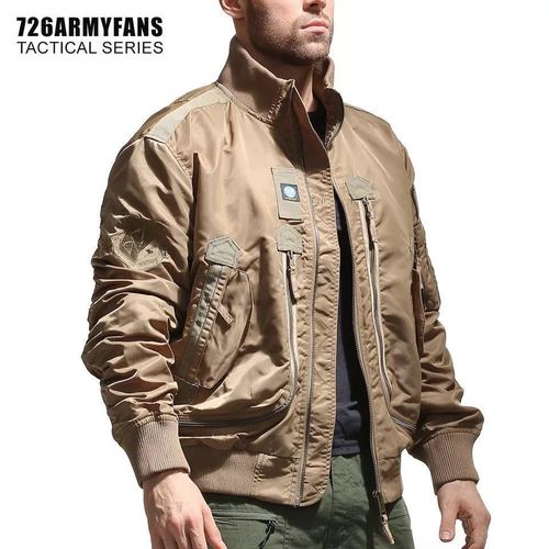 【726】Southeast Asian Military Enthusiast Jacket Air Force Pilot Single Jacket Men's Baseball Suit Tactical Stand Collar Outerwear Men