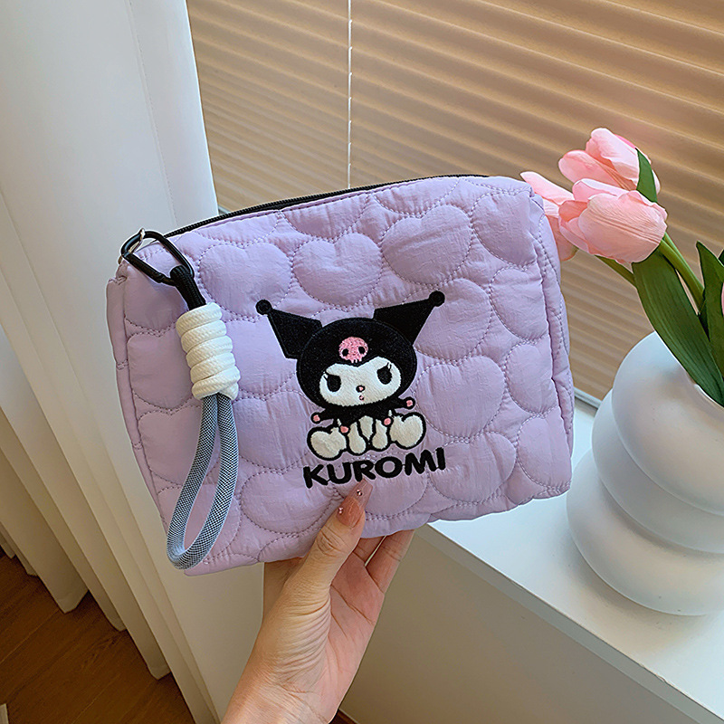 サンリオ ハローキティ ダウン ソフトクラウド 化粧品バッグ 大容量 高価値 ポータブル トラベル ストレージ バッグ|undefined
