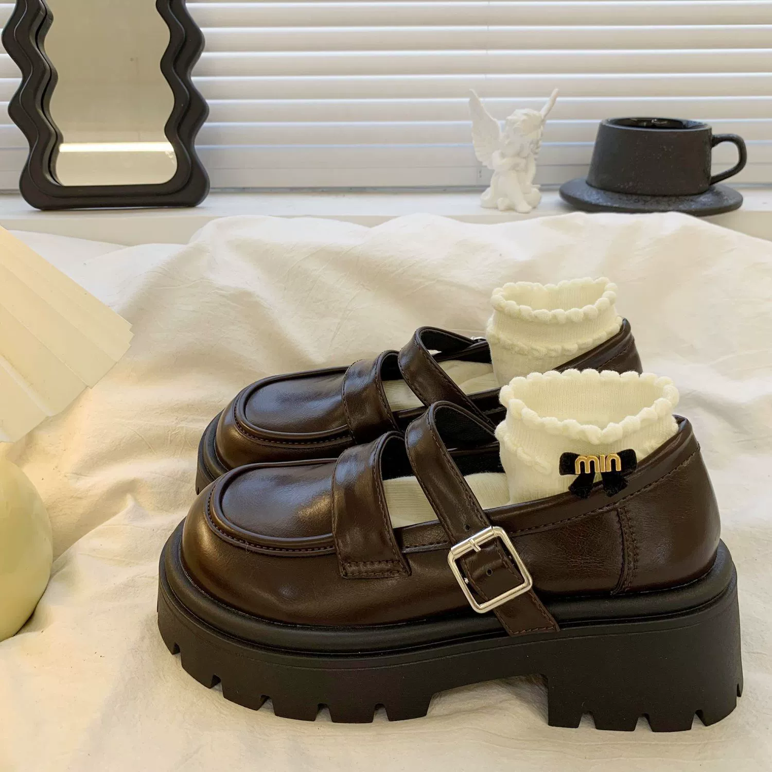 Ретро Британские туфли на толстой подошве женские 2025 новый стиль колледжа jk jk с юбкой