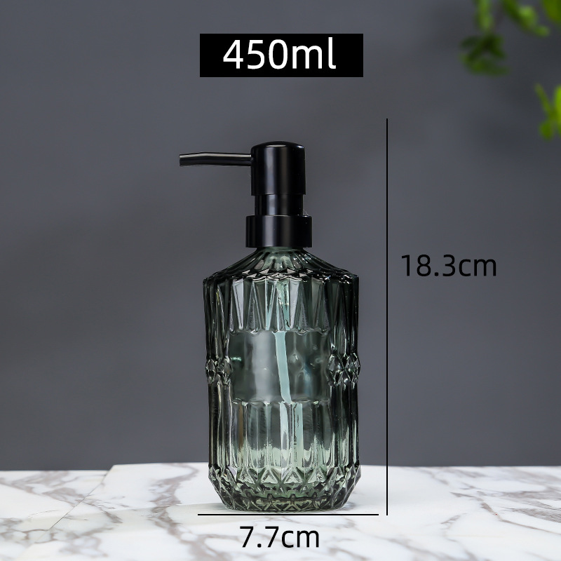 Nordic ins Hotel baño ducha gel sub-botella loción botella de prensa baño desinfectante de manos botella de vidrio al por mayor
