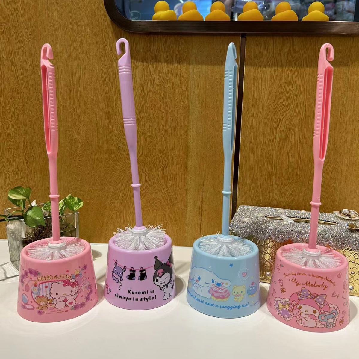 Cartoon Long Handle Soft Wool Toilet Brush Cleaning Brush Merlot Kulomi Toilet Toilet Toilet Sitting Brush suit