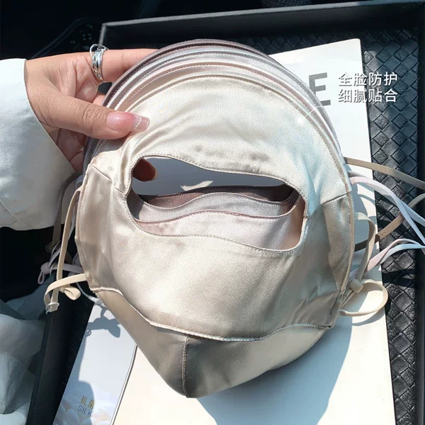 Silk sunscreen mask for women 2026 new model, UV protection, full-face sunshade, high aesthetic value, made of mulberry silk, suitable for spring and summer