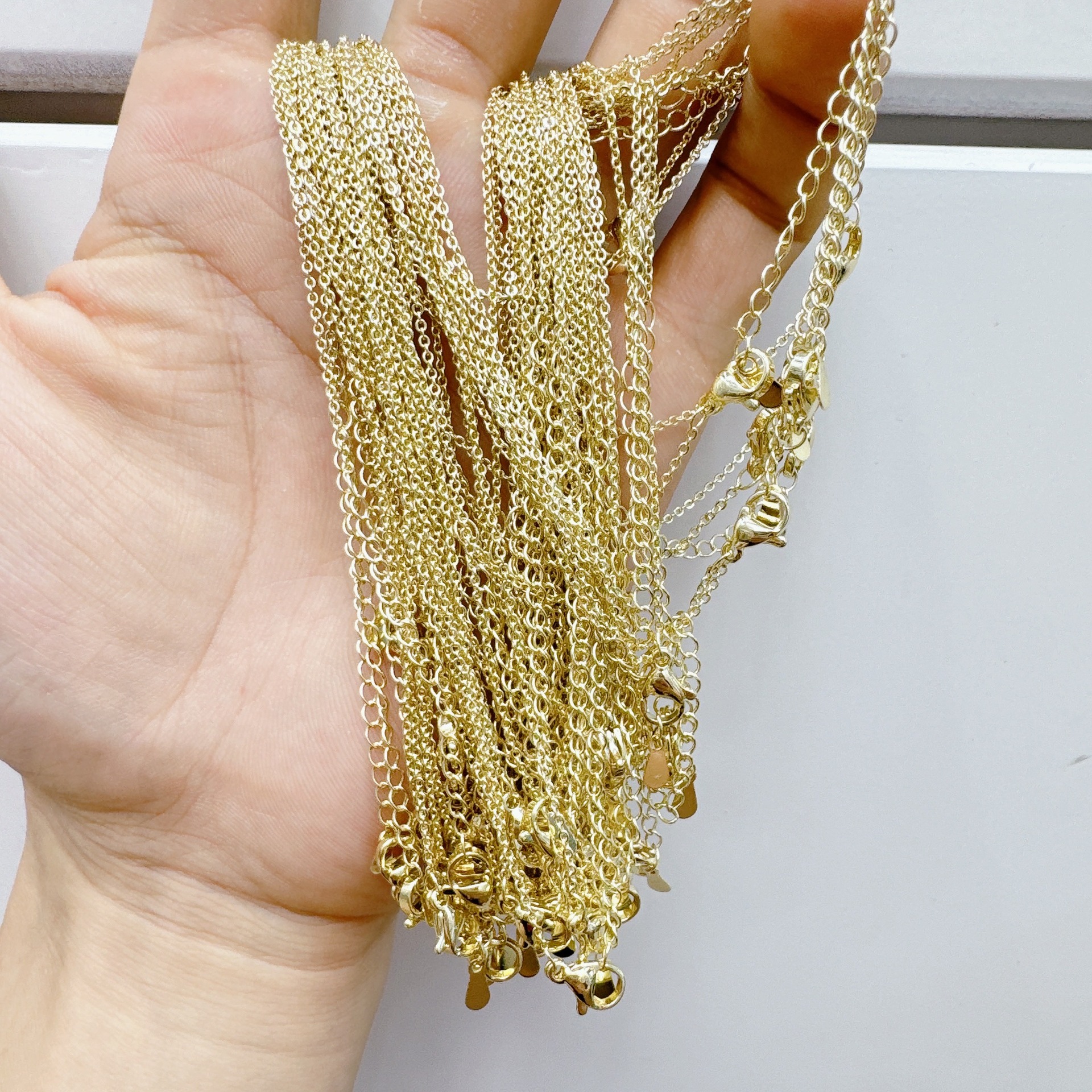 Geometric Pattern 1 Piece Copper Cable Chain Chain Chain