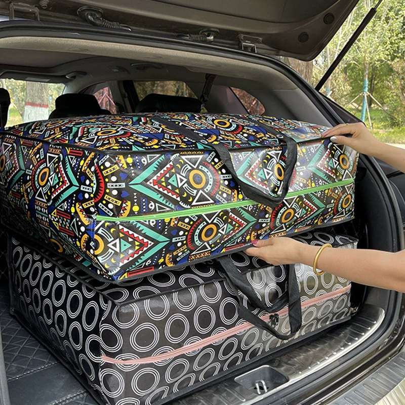 Нетканая движущаяся сумка с покрытием большой емкости ручная тканая сумка для хранения Оксфорд ткань багажная сумка производители оптом