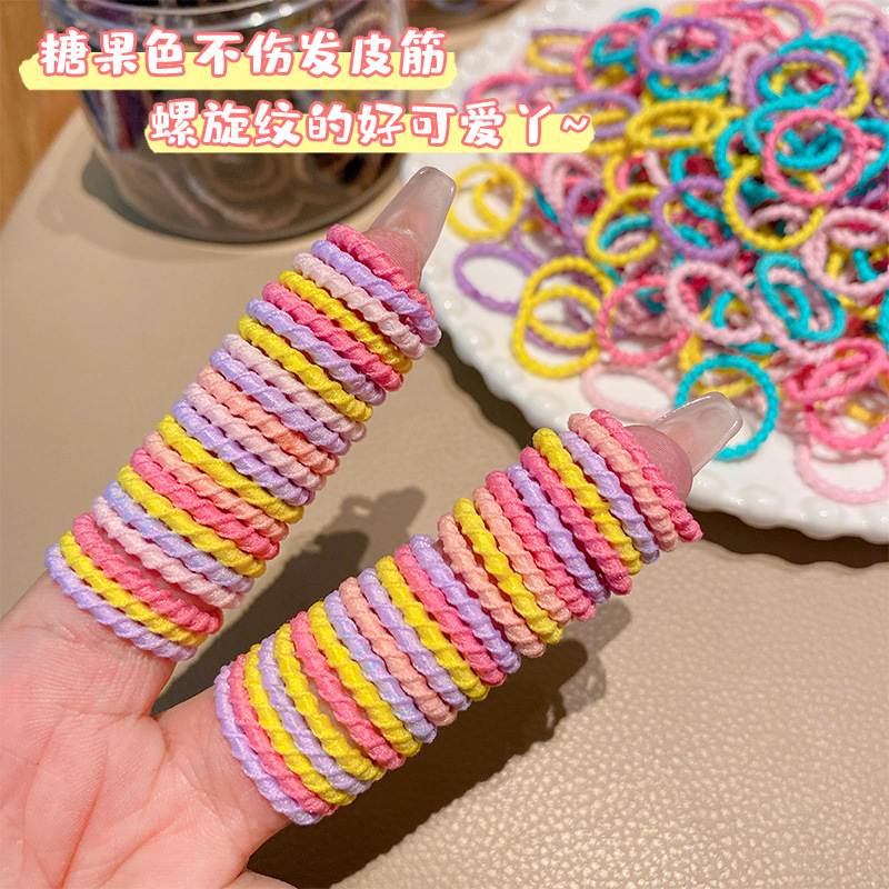 Banda de goma para niños no daña cabello de niña bebé elástico pulgar anillo para el cabello de bebé cuerda de la cabeza banda de goma adornamiento para el cabello