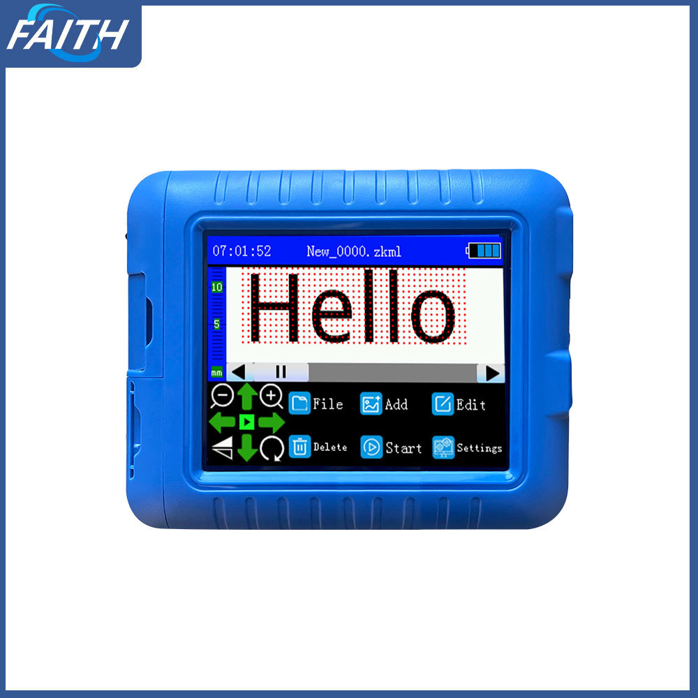 Impresora de Inyección de Tinta Portátil Industrial FAITH Premium para Codificación de Fechas en Envases de Alimentos, Máquina Inteligente de Codificación y Marcado Pequeña