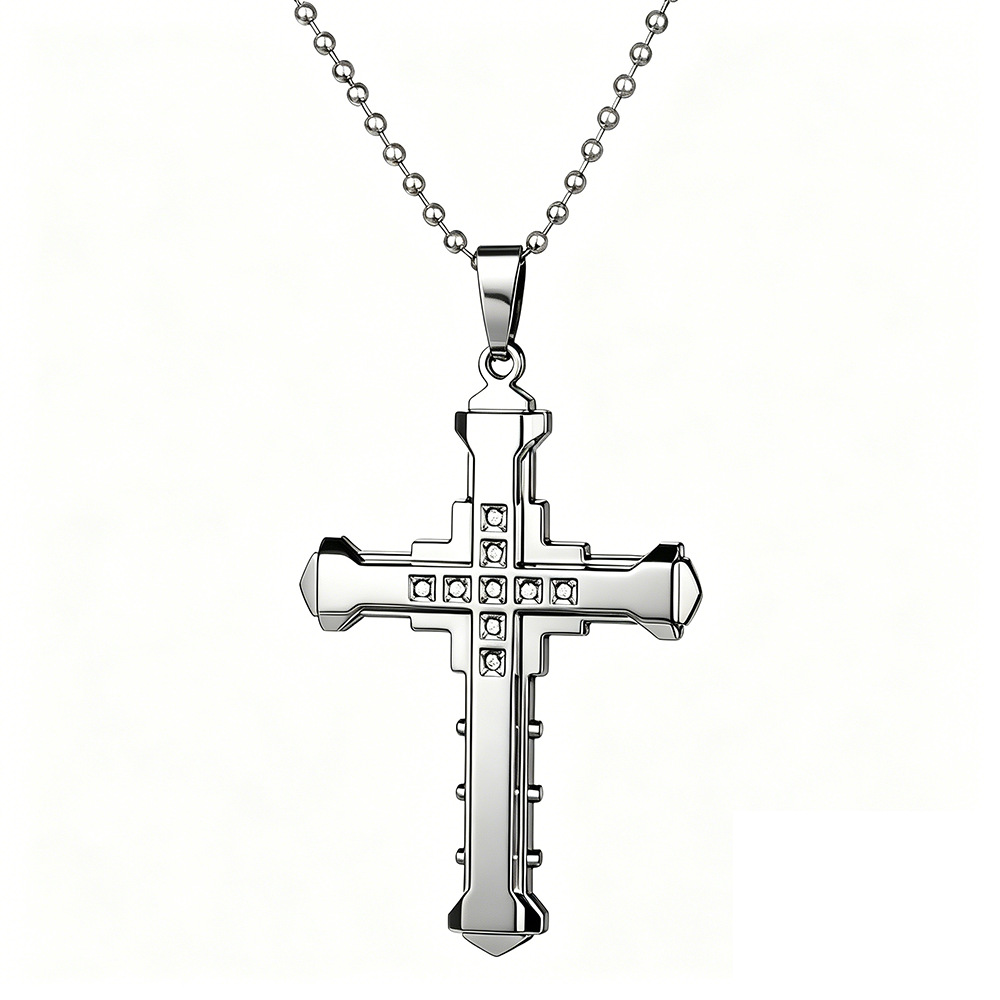 Plata con cadena de bolitas.