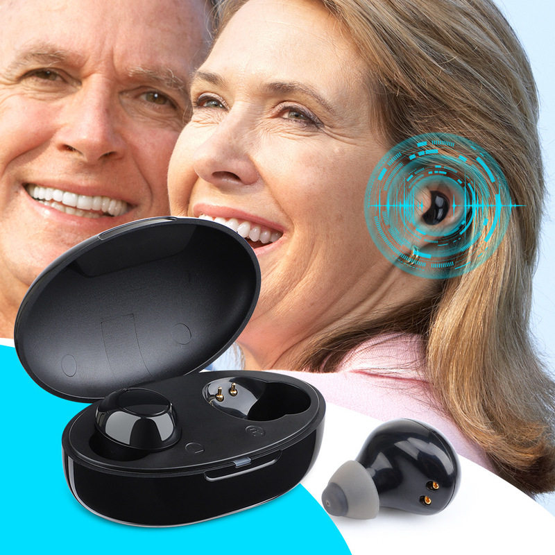 Upgraded Tws In-Ear Rechargeable Sound Amplifier Hearing Aid Headphones for English Foreign Trade Wholesale with Dual-Ear Noise Reduction