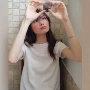 轻薄镂空圆领夏季t恤