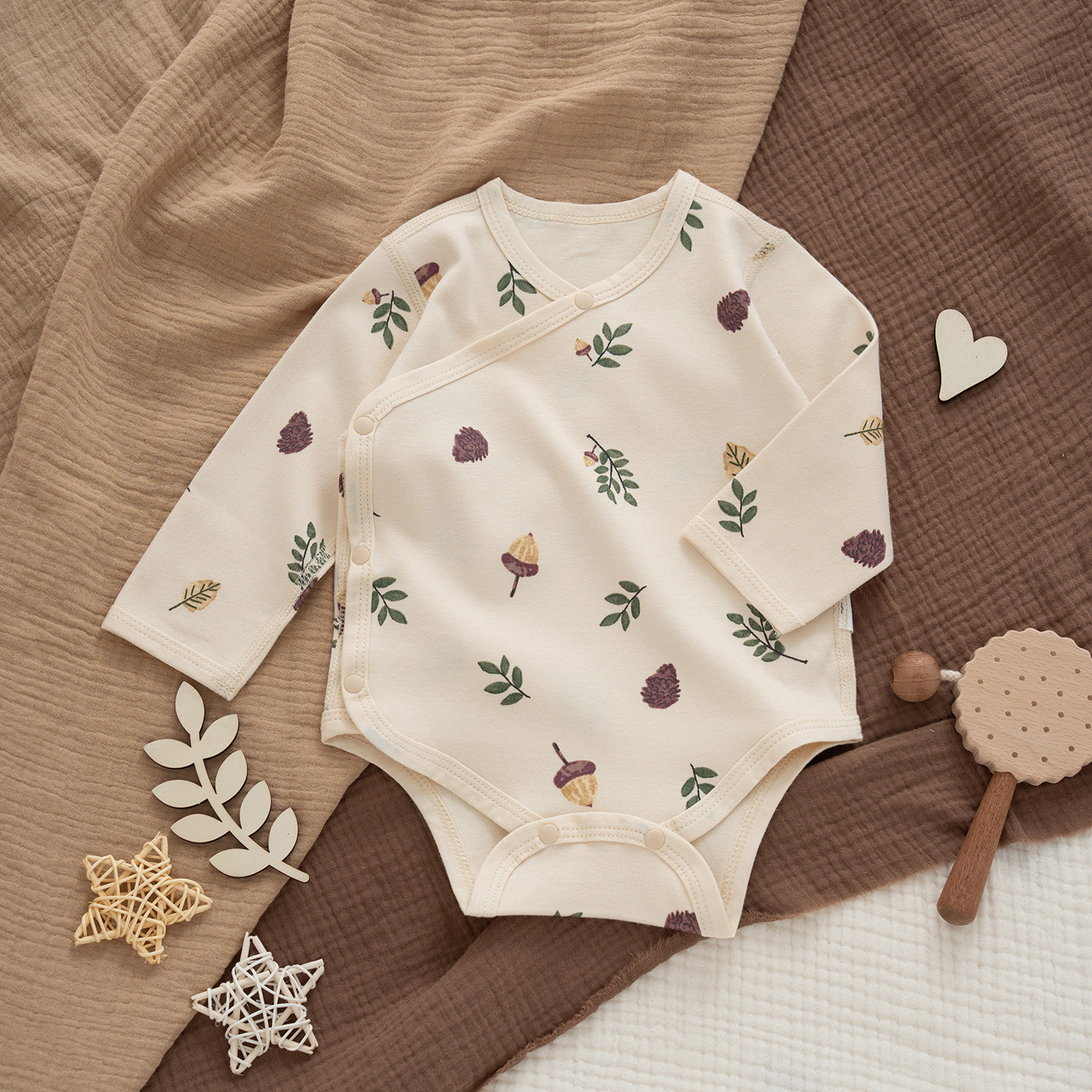 전체 인쇄 도토리 랩 방귀 의류 1 개