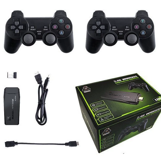  Retro game console M8, wireless dual controllers, compact plug‑and‑play, 4G