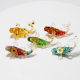 Crystal Gum Dropping Koi Ornaments Year after Year Fish Desktop Resin Crafts Gold ingot Koi Crystal Ornaments