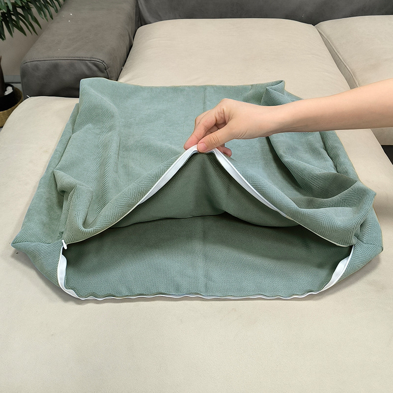 長いシェニール織のリビングルームのソファ背もたれ大きなクッション立体枕枕カバーには芯は含まれていません軽い豪華さと高級感|undefined