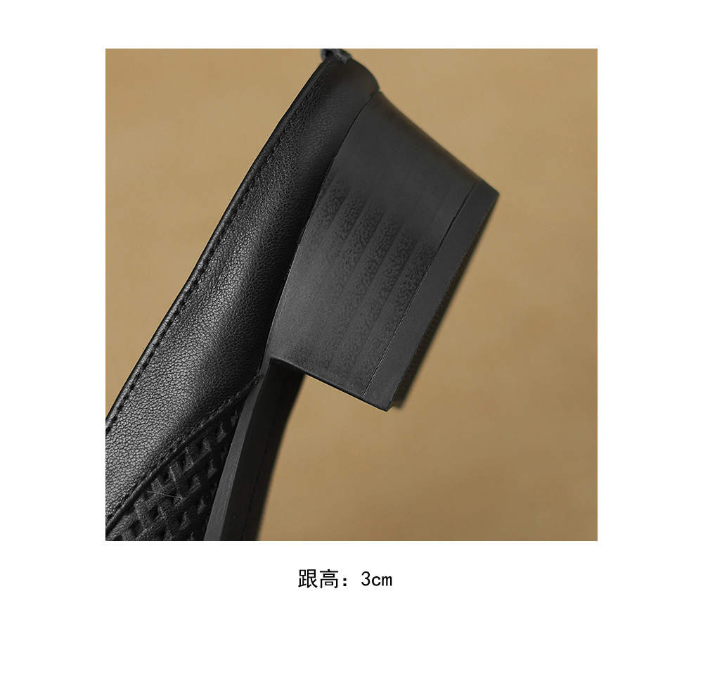 Sandal nữ quai ngang mũi kín gót thấp đế xốp nhẹ mùa xuân hè — đen chi tiết 22