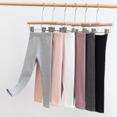Spring and Autumn Girls' Pants Candy Color Brushed Warm Children's Leggings 95 Cotton Can Be Weared Inside and Out Children's Pants