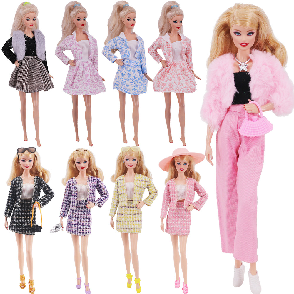Cross-Border Hot Sale New 11.5inch Barbie Doll Clothes 30cm Doll Mix and Match Skirt + Accessories in Stock
