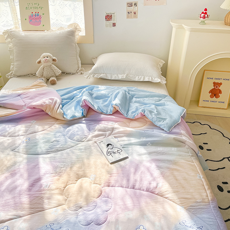 Edredón de verano de clase A, edredón de enfriamiento de verano, edredón de aire acondicionado, dormitorio individual para niños, edredón fino de primavera y otoño, se puede lavar a máquina en verano