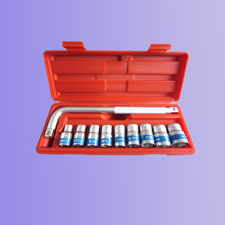 台湾精品King 1/2套筒组套10件套 汽车摩托车维修组合工具 铬钒钢