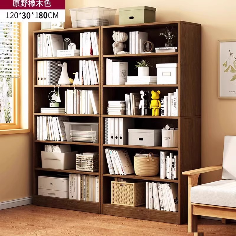 Estantes de madera maciza Estantes de piso sala de estar Oficina archivador contra la pared Gabinete de madera Gabinete de biblioteca doméstica