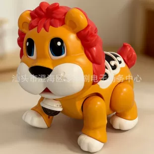 Электронная игрушка-львёнок ходьба свет и музыка