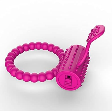 Silicone Vibrating Locking Ring with Prostate Massager, Electric Delay Ring, Purple — detail image 3