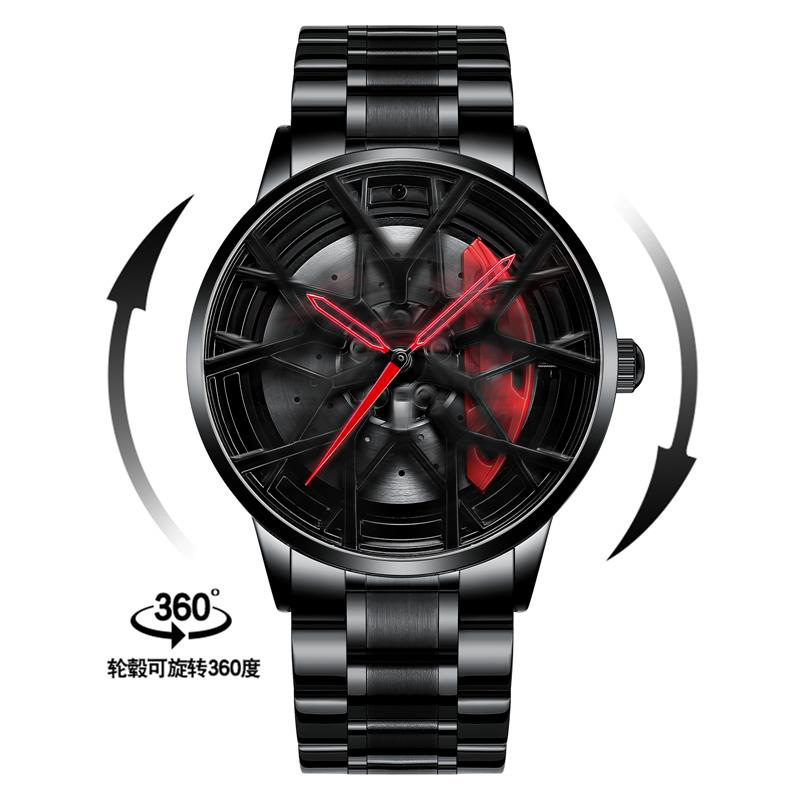 Svj reloj hombres importados original movimiento rueda cubo reloj hueco tridimensional freno disco impermeable forjado modificado impermeable