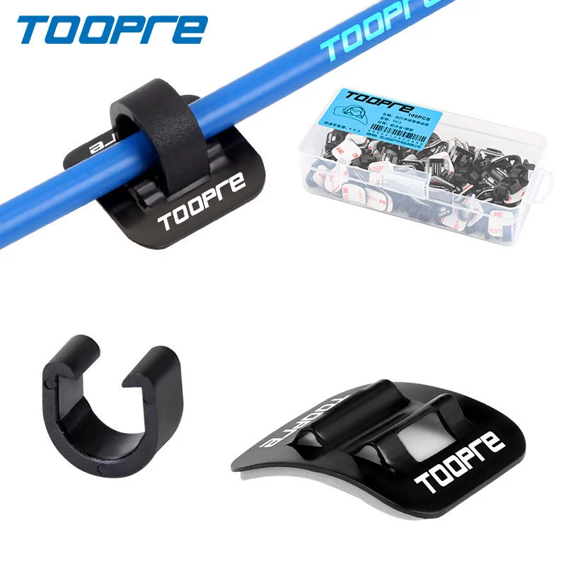 TOOPRE велосипедная C-образная пряжка, тросовая проволока, автомобильная рама, проволочная трубка для сиденья, двухсторонний клейкий держатель масляной трубы из алюминиевого сплава