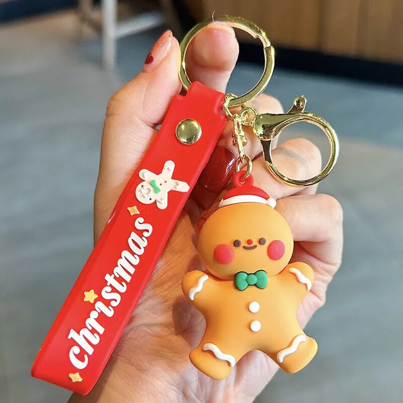 クラシックな新しいクリスマスキーホルダー人形ペンダントクリスマスツリートナカイ雪だるまキーホルダー子供キャッチャー小さなギフト|undefined