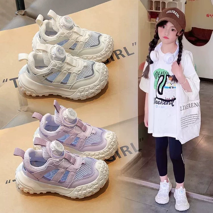 Сандалии для девочек Баотоу 2025 Летняя новая детская обувь маленькая девочка Принцессы обувь мягкая подошва повседневная детская обувь прилив