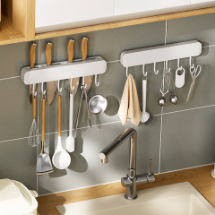 Yimijia kitchen rack hook knife holder wall-mounted wall-mounted hook kitchen utensil rack spoon shovel storage rack