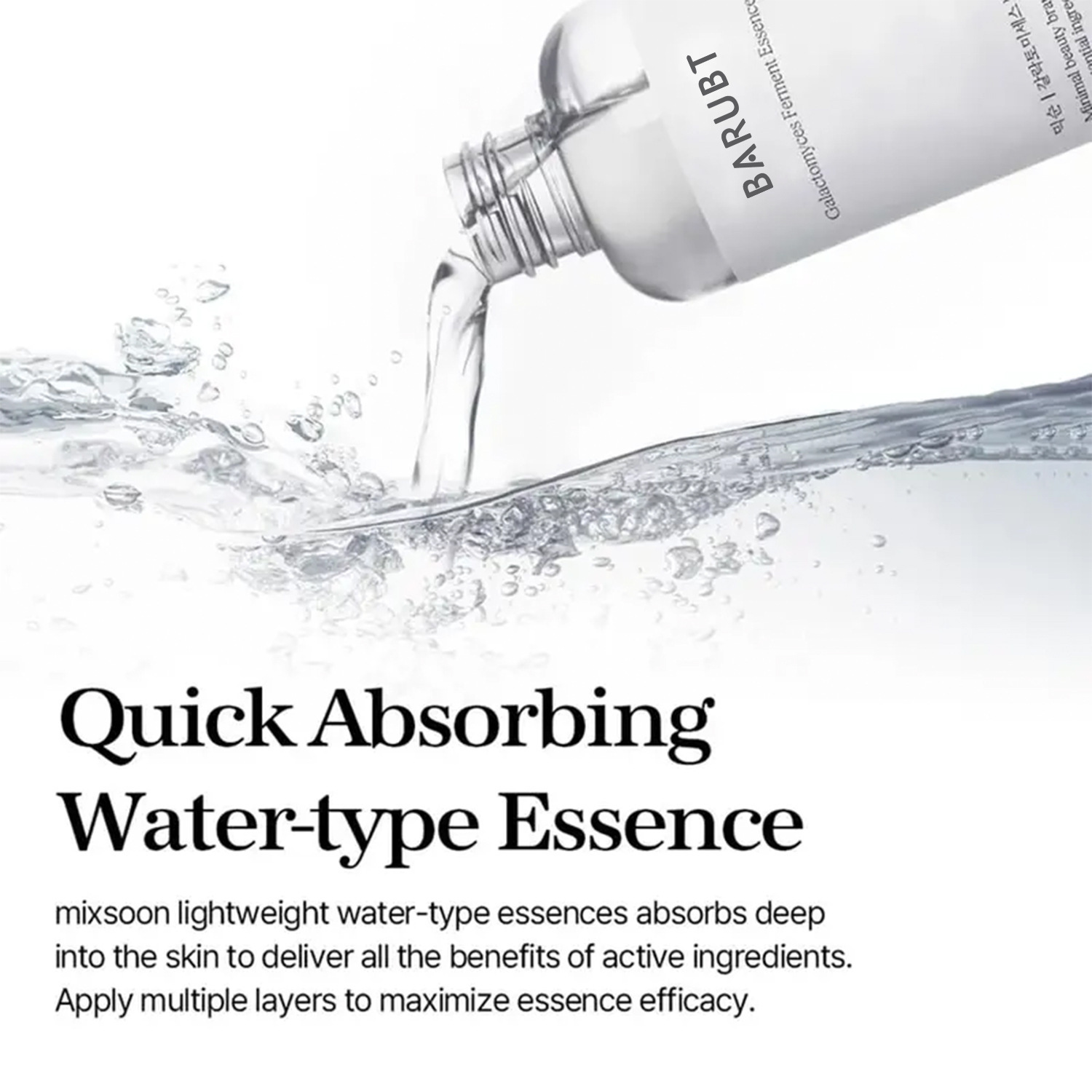 BARUBT transfronterizo esencia de fermentación de ácido láctico para blanquear la piel, hidratar los poros, esencia