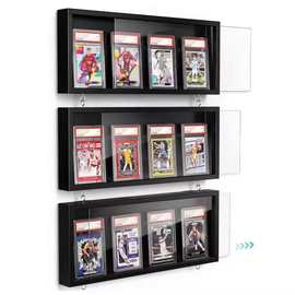 跨境木质壁挂式球星卡置物架壁挂式足球篮球纪念卡片收纳陈列架