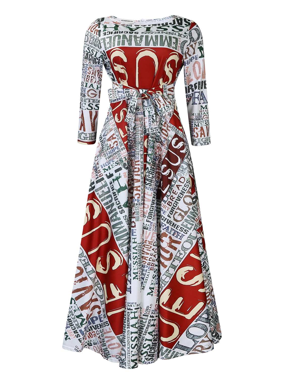 Plus Size African Print Maxi Dress Stylish Floral Design Tie Neck Flowy Silhouette Spring Summer Occasion Wholesale