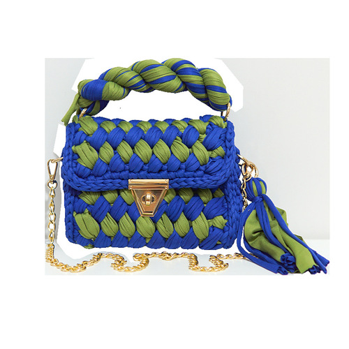 Amazon Hyuna handwoven women's handbags colorful bags women's chain cross-border bags cross-border handbags