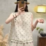 圆领印花波点显瘦t恤