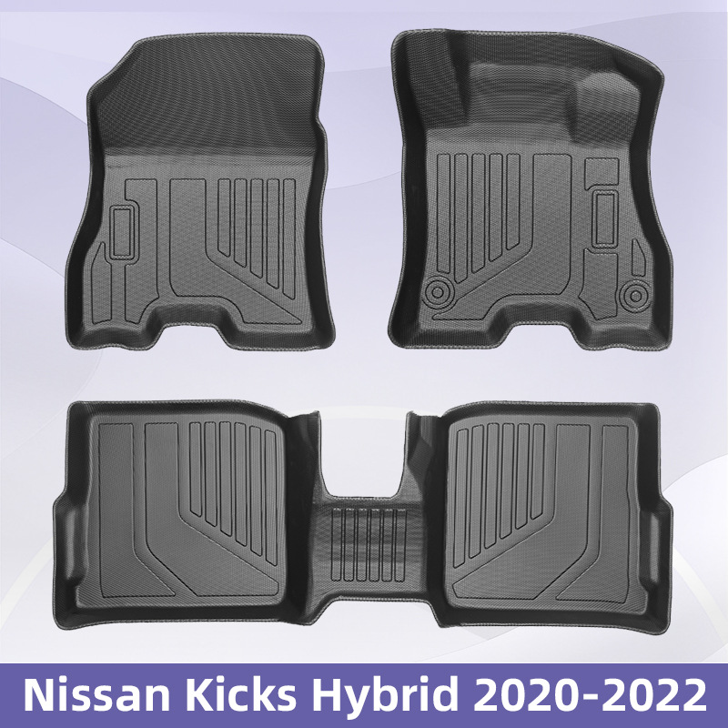 Para Nissan Kicks híbrido 2020 - 2022 timón derecho 3D todo el tiempo almohadilla de pie TPE