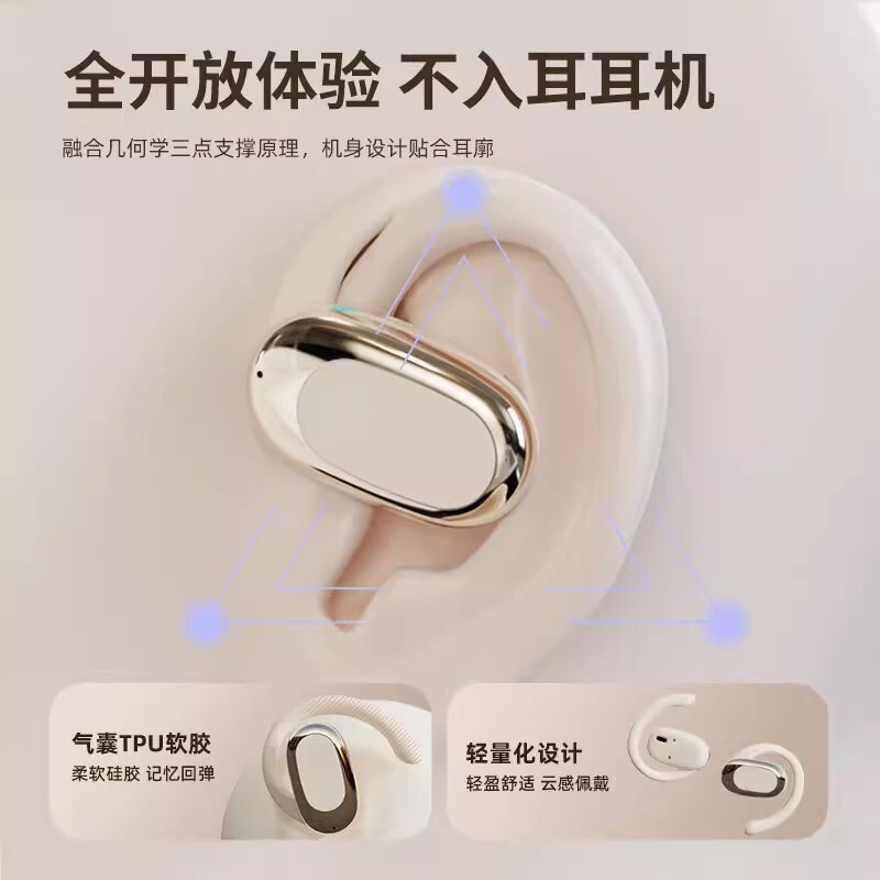 S300 挂耳式跨境新款高音质蓝牙5.4无感舒适佩戴超长续航数显通用|undefined