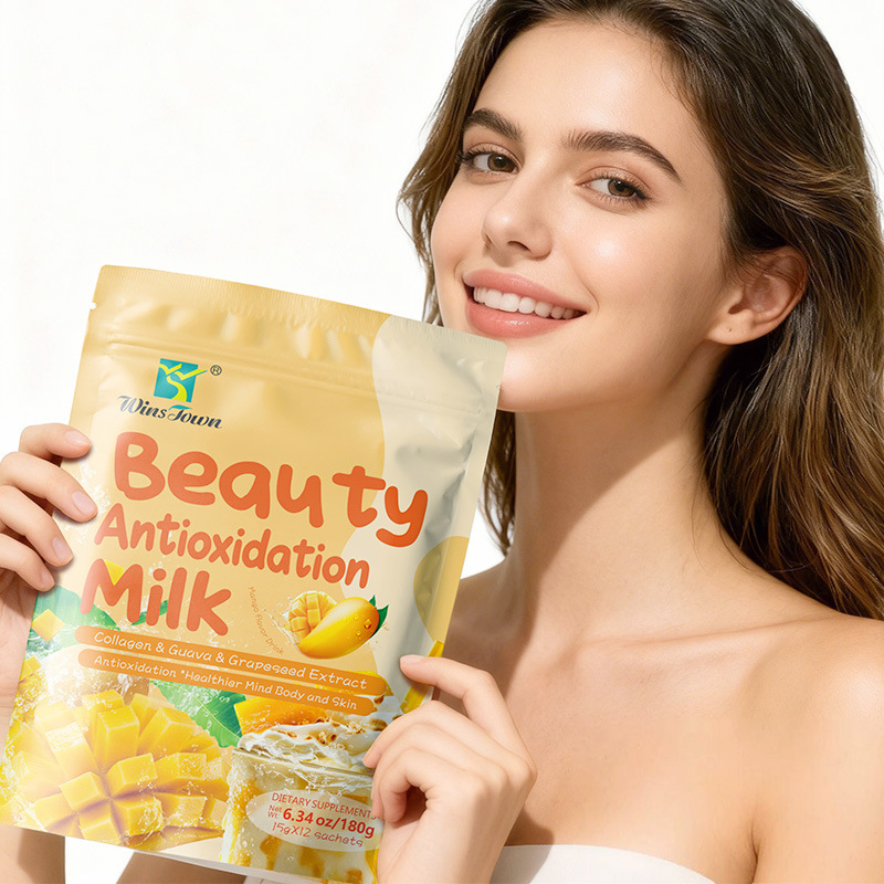 Cross-Border Spot Anti-Aging Milk Mango Flavored Milk Tea Beauty Antioxidation Milk